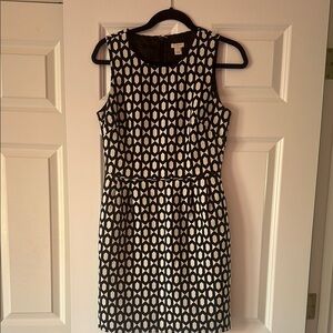 Chic Black and White Patterned Dress